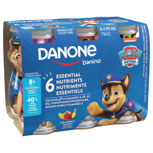 Pack Shot - Danone Strawberry Banana yogurt