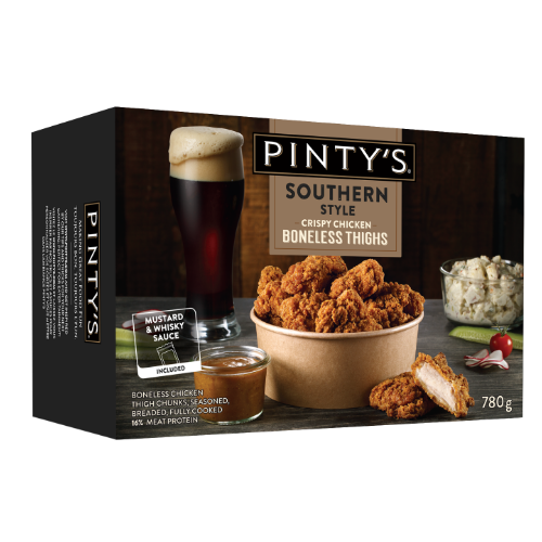 Pack Shot - Pinty's Southern Style Crispy Chicken Boneless Thighs